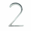 silver nickel house number modern slim number 2 two