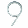 silver nickel house number modern slim number 9 nine