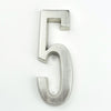 4 inch self adhesive address sign numbers silver number 5