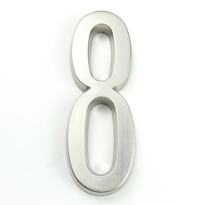 4 inch self adhesive address sign numbers silver number 8
