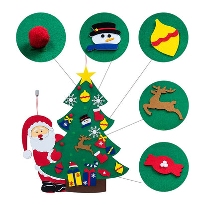 CREATEME™ Santa + Christmas Tree Felt Activity Puzzle