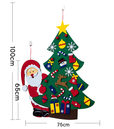 CREATEME™ Santa + Christmas Tree Felt Activity Puzzle