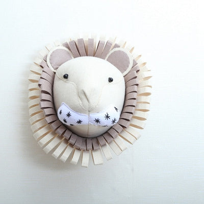 Handmade lion head for baby or kids room wall decor felt lion - winfinity brands