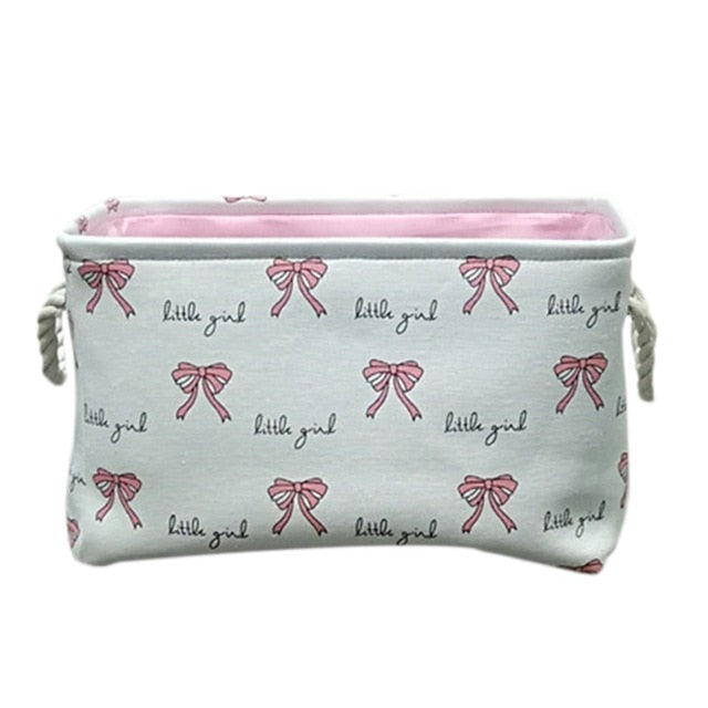 Little Girl Ballerina Fabric Storage Baskets