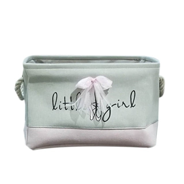 Little Girl Ballerina Fabric Storage Baskets