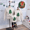 family christmas sweaters matching - funny christmas sweaters for family , christmas tree sweaters on beige color