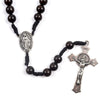 black wood rosary - hand made mens rosary - funeral rosary - winfinity brands - free shipping world wide