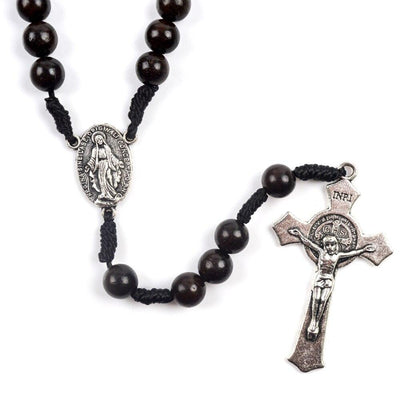 black wood rosary - hand made mens rosary - funeral rosary - winfinity brands - free shipping world wide