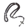 black wood rosary - hand made mens rosary - funeral rosary - winfinity brands - free shipping world wide