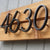 SLIMLINE Modern Black Floating or Flush House Numbers