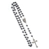 Our Lady of Lourdes - Holy Soil  Jerusalem Catholic Rosary - black winfinity brands free shipping