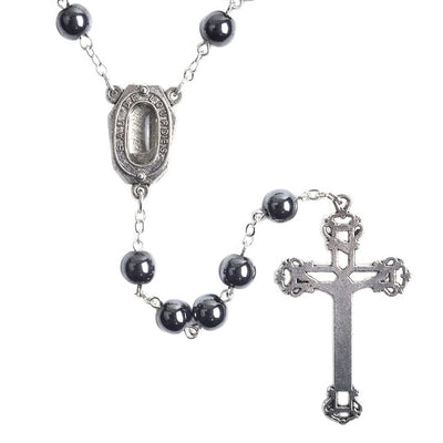 Our Lady of Lourdes - Holy Water l Jerusalem Catholic Rosary - black winfinity brands free shipping