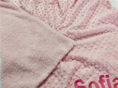 personalized baby blanket gitft blue pink white grey - free shipping winfinity brands