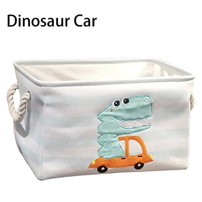 fabric storage baskets dinosaur in car kids fabric baskets decor