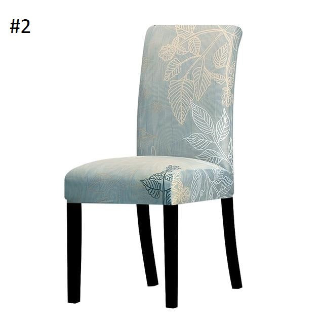 classy light blue slip covers with leaves - winfinity brands spandes slipcovers