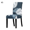 dark blue and white lead dining chair spandex slip covers - winfinity brands