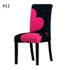 black with pink hearts dining chair spandex slip covers - winfinity brands