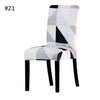 black grey and white triangle dining chair spandex slip covers - winfinity brands