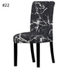black and white marble style dining chair spandex slip covers - winfinity brands