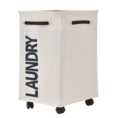 laundry bin on wheels, white and black laundry hamper on wheels