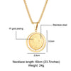2.8 cm pendant gold necklace for men catholic - winfinity brands, free shipping catholic store