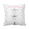 birth stat pillowcase for baby black and white