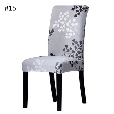 patterned spandex dining chair cover