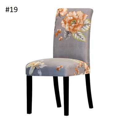 patterned spandex dining chair cover