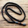muslim mens black necklace beads tribal 