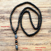 mens black necklace beads tribal