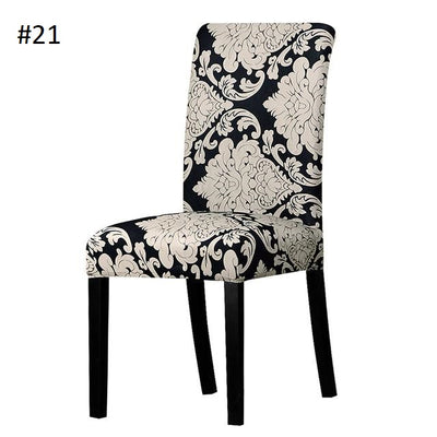 patterned spandex dining chair cover