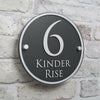 custom made address house sign  circle