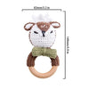 crochet Christmas deer bracelet handmade personalized pacifier clip teether