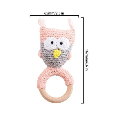 crochet little girl owl bracelet handmade personalized pacifier clip teether