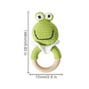 crochet frog bracelet handmade personalized pacifier clip teether