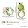 baby custom name rattle clip frog set crochet