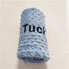 personalized baby blanket gitft blue pink white grey - free shipping winfinity brands  blue baby blanket