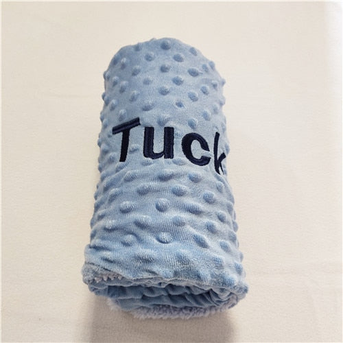 personalized baby blanket gitft blue pink white grey - free shipping winfinity brands  blue baby blanket