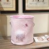 little girl storage bins  swan  pink and white