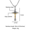 Catholic Men's INRI Jesus Cross Necklace