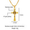 Catholic Men's INRI Jesus Cross Necklace