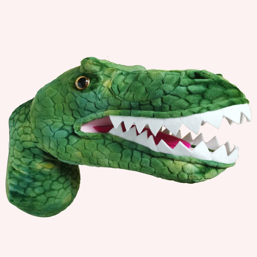 t rex dinosaur head kids room, kids dinosaur decor room 