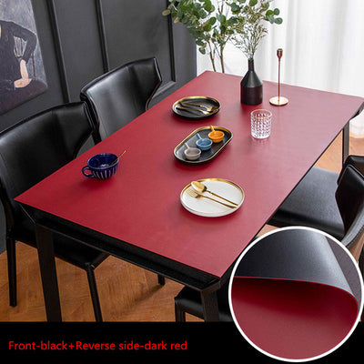 vegan leather table protector red or black color - winfinity brands