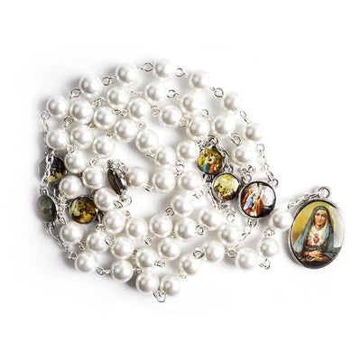 7 sorrows rosary chaplet, seven sorrows white rosary, how to pray seven sorrows chaplet - winfinity brands free shipping world wide