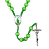 st jude rosary cross rosary green beads.catholic rosary metal beautiful jesus with cross - winfinity brands - free shipping world wide