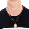 catholic saint Benedict mens fashion jewelry,  mens catholic silver medallion necklace - winfinity brands, free shipping