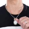 catholic saint Benedict mens fashion jewelry,  mens catholic silver medallion necklace - winfinity brands, free shipping