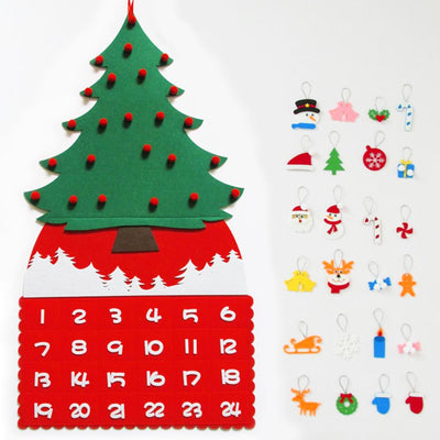 felt advent calendar for kids, kids felt christmas tree advent calendar with no sugar - free shipping, winfinity brands