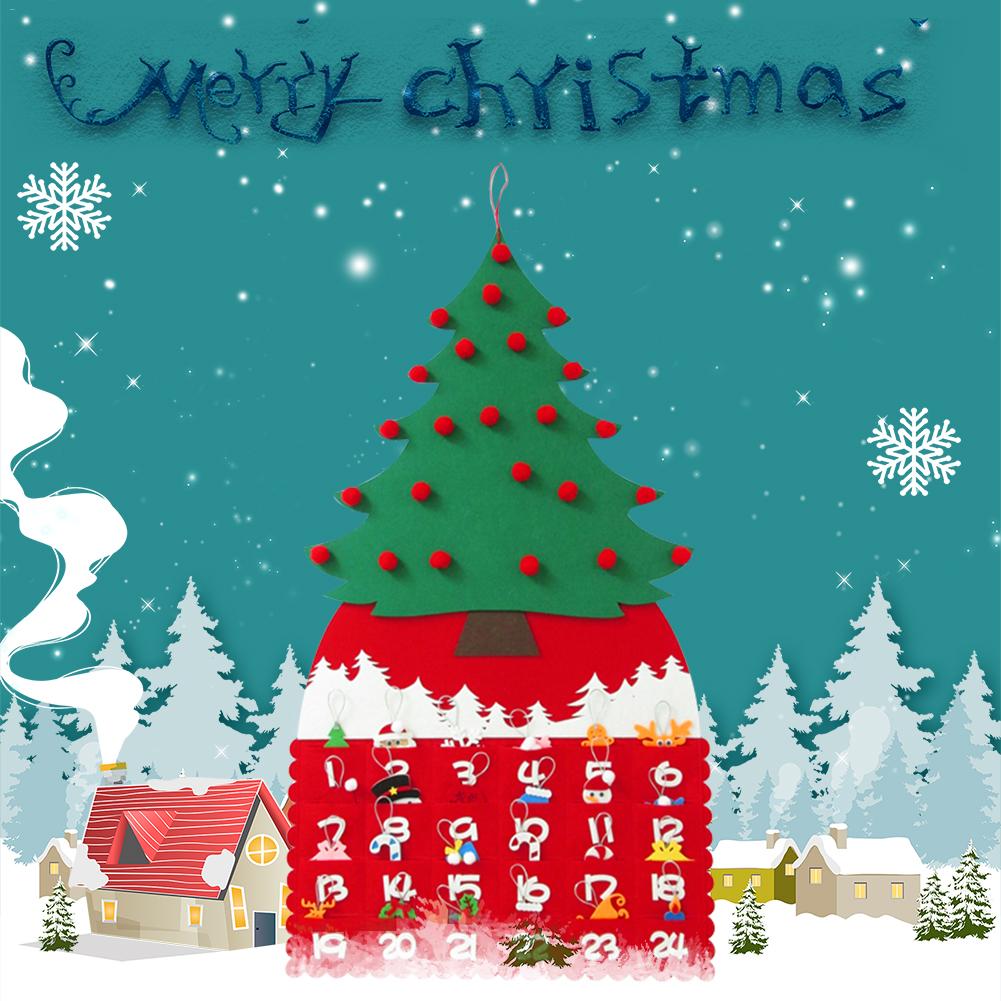 felt advent calendar for kids, kids felt christmas tree advent calendar with no sugar - free shipping, winfinity brands