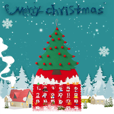 felt advent calendar for kids, kids felt christmas tree advent calendar with no sugar - free shipping, winfinity brands